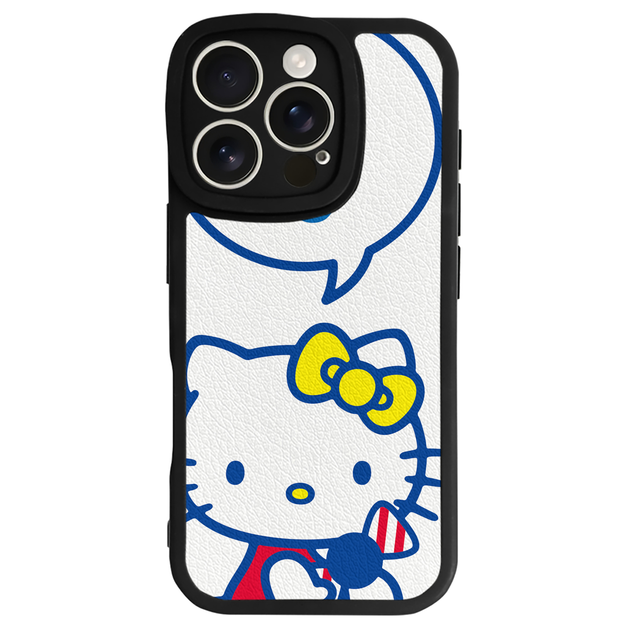 （画像用） Hello Kitty ハローキティ 【iPhone 16シリーズ対応】シリコンスマホケース（レザー調） 材質：シリコン